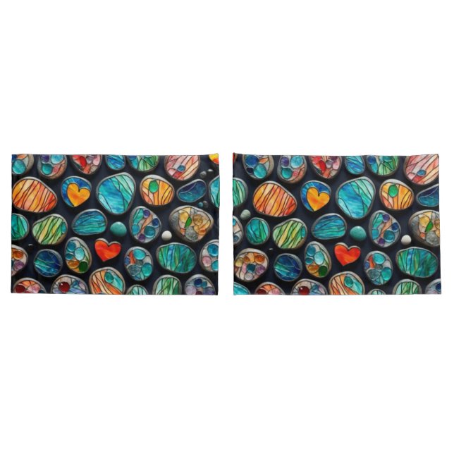 Pedras Pintadas Decorativas Brilhantes (Verso - conjunto)