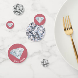 Pedras Preciosas de Diamante Chic em Mesa de Ouro