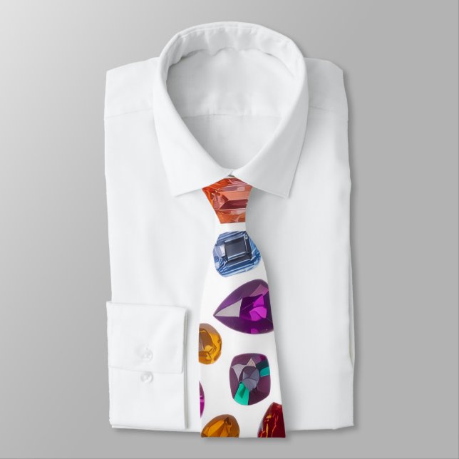 Pedras Preciosas - Gravata Masculina Personalizada (Amarrado)