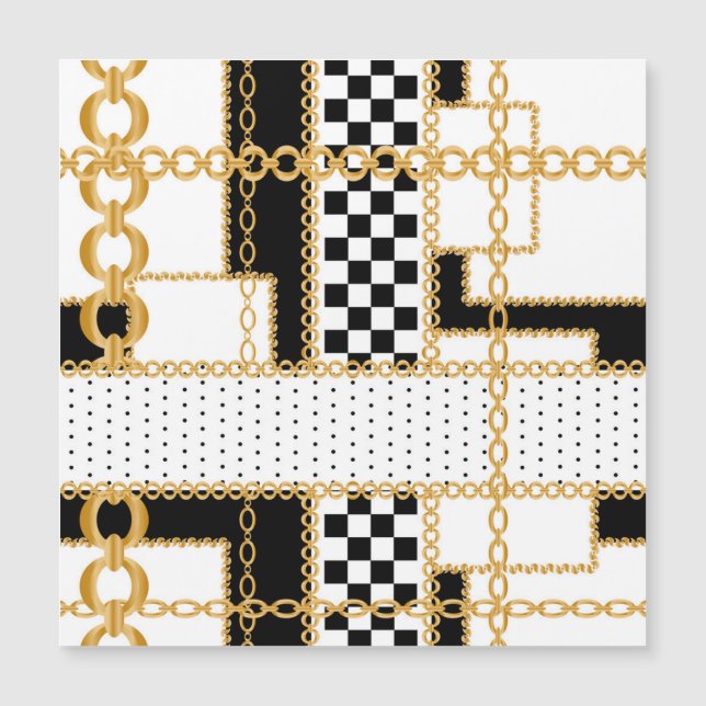 Pedras preciosos, correntes douradas, padrão sem s (Frente)