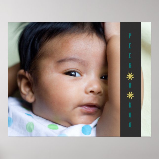 Peek A Boo Adorável Bebê Poster (Frente)