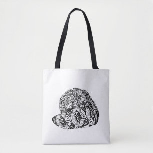 "Peek-a-Boo" Pangolin design Tote Bag