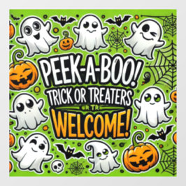 Peek-a-Boo Trick ou Treatores Bem-vindos Halloween