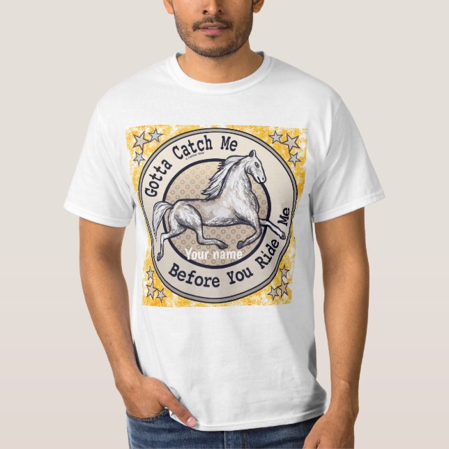 Pega uma camiseta Cavalo (Frente)