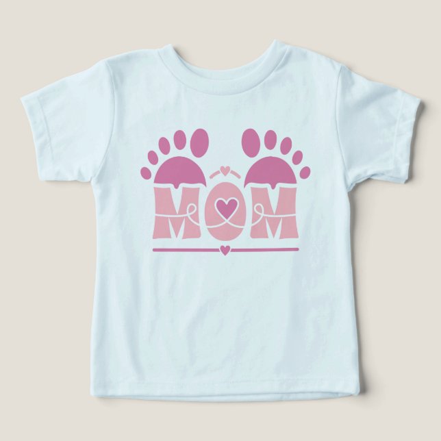 Pegada do Coração da MÃE (Design frontal)