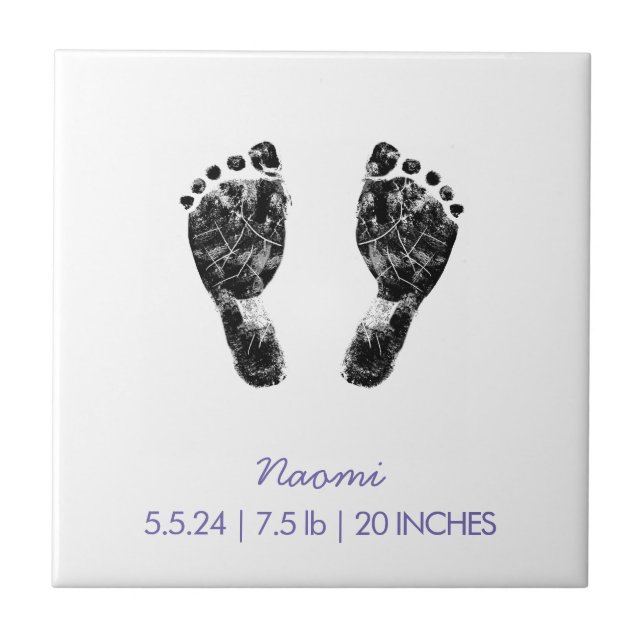 Pegada Personalizada | Carregue Seu Bebê Em (Frente)