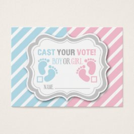 Pegadas de Gênero Cartão de Voto Revelação de Gêne