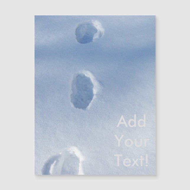 Pegadas de inverno na neve (Frente)