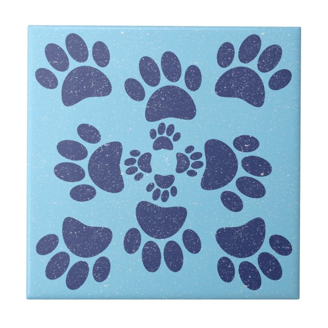 Pegadas de Patas de Cachorro Estilo Português Vint (Frente)