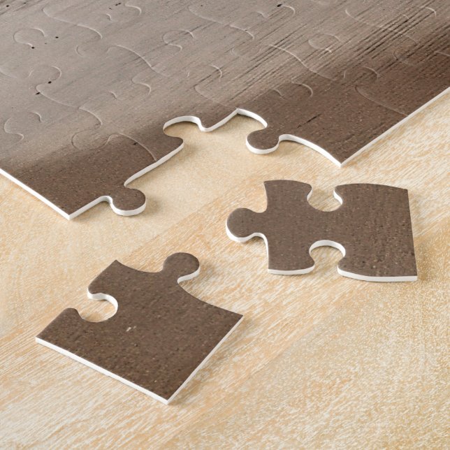 Pegadas em um Quebra-cabeça de Foggy Beach (Lateral)