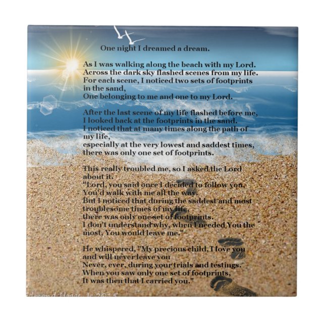 Pegadas na areia (Frente)