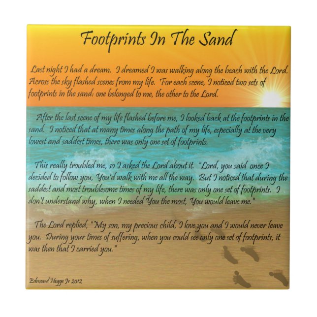 Pegadas na areia (Frente)