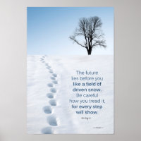 Pegadas na Poster de Neve