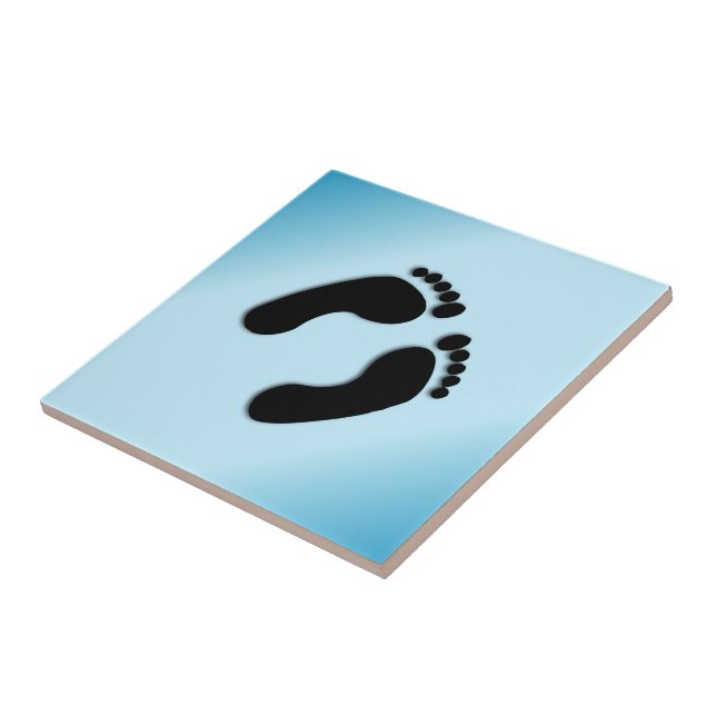 Pegadas negras azuis (Lateral)