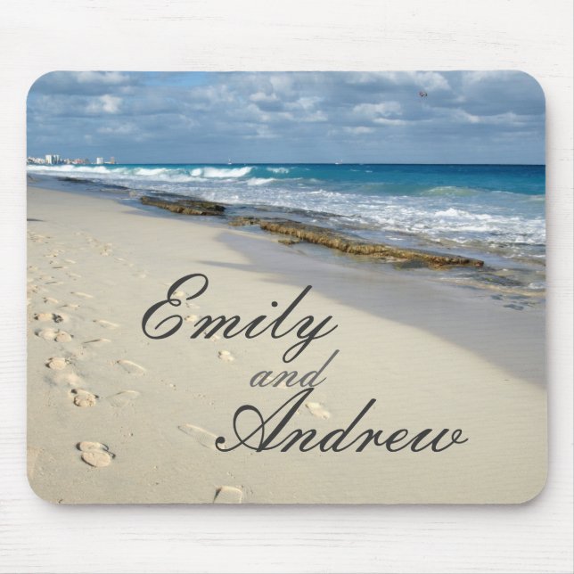 Pegadas no mousepad da praia (Frente)