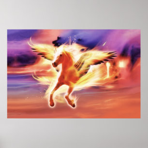Pegasus Horse "Chumbo com Luz" Poster