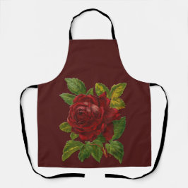 Peggy Ann Por Todo O Maroon Rosa Kitchen Apron