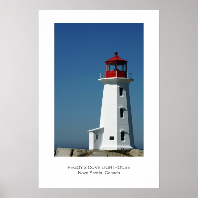 Peggy's Cove Lighthouse, Nova Scotia Poster (Frente)