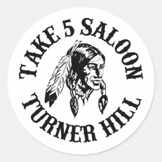 Pegue 5 adesivo redondo