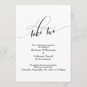 Pegue Dois Cartão de Casamento Pós-Ponta Branco