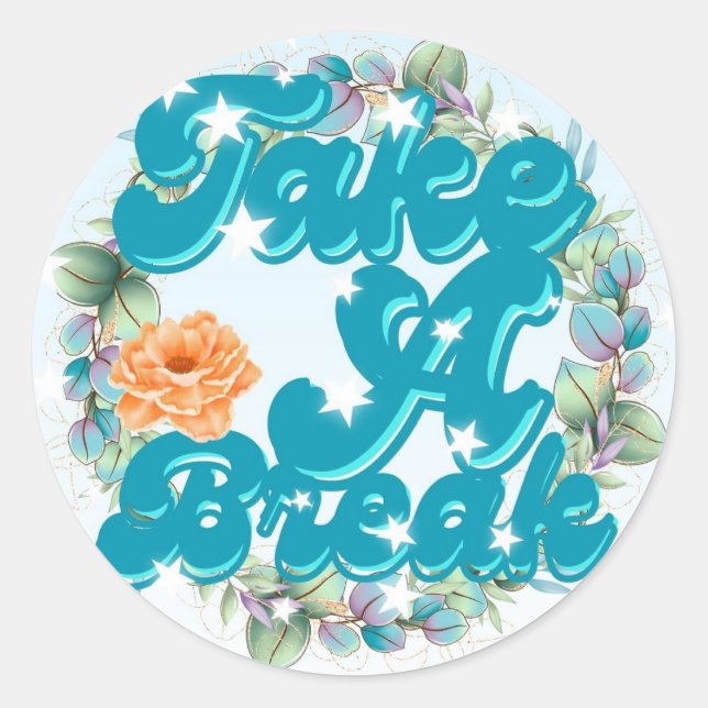 Pegue um adesivo de quebra com Floral Garland (Frente)