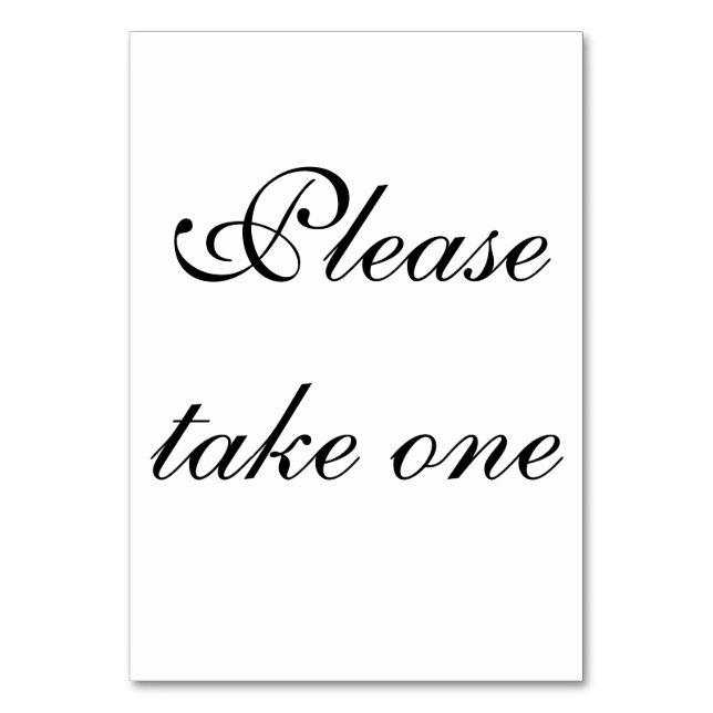 Pegue um Cartão de Mesa Obrigado (Frente)