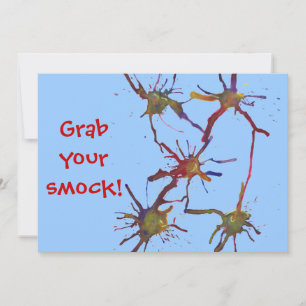 Peguem a vossa espuma! Pintar convites de anivers