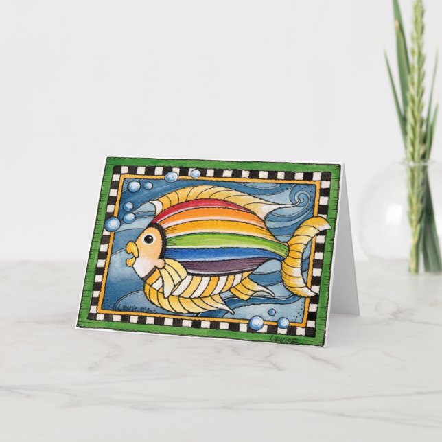 Peixe Arco-Íris - Cartão Saudável (Frente)