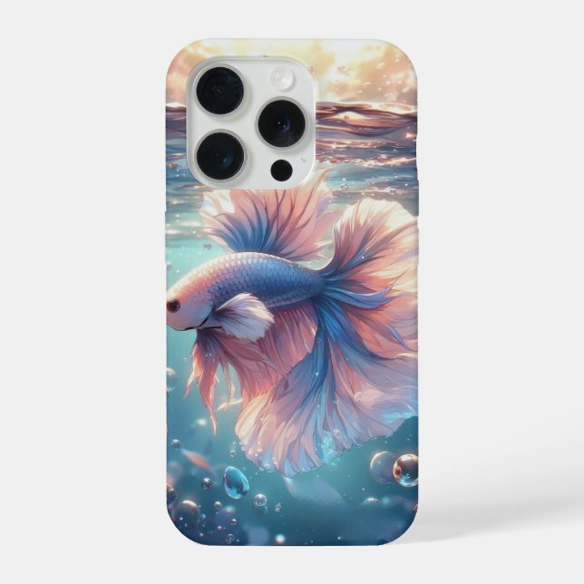 Peixe betta halfmoon pérola estilo anime (Verso)