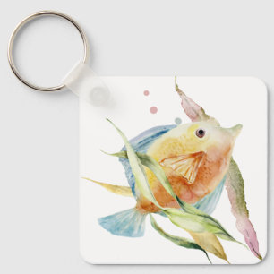 PEIXE DE COR DA ÁGUA COLORIDA, CHAVEIRO DE ALUGUER