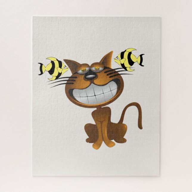 Peixe de gato Cinza quebra-cabeça (Vertical)