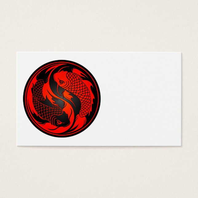 Peixe de Yin Yang Koi, vermelho e preto (Frente)