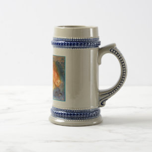 Peixe dourado! Caneca de cerveja da cerveja!