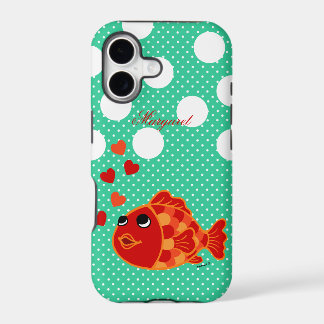 Peixe Dourado Cartoon Personalizado com Corações K