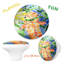 Peixe Dourado Laranja Brilhante Arte Mosaica Color