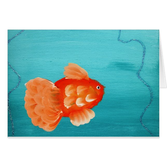 PEIXE DOURADO UM CARTÃO DA NATAÇÃO (Frente Horizontal)