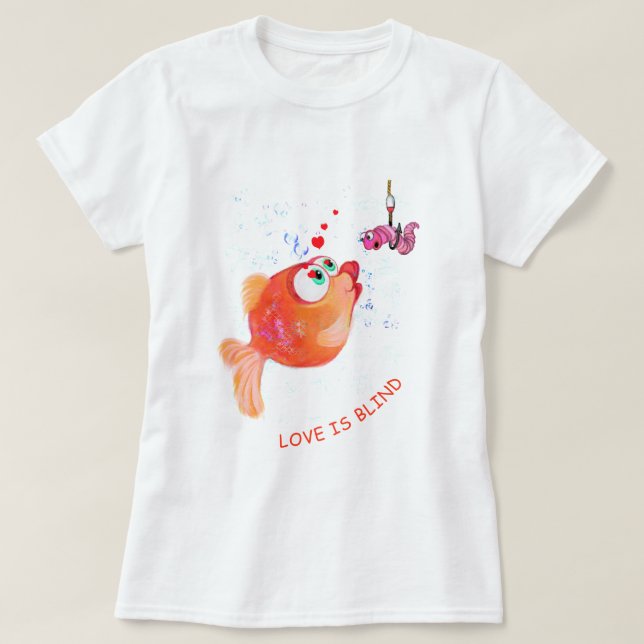 Peixe Engraçado e Camiseta de Verme - Texto Person (Frente do Design)