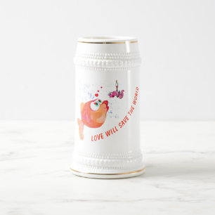 Peixe Engraçado e Caneca de cerveja de Cerveja de 