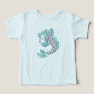 Peixe Koi Pastel Arte Popular Caprichosa Subaquá