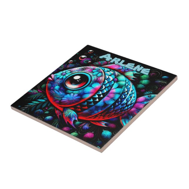 Peixe Náutico Personalizado com Olhos Grandes e Ca (Lateral)