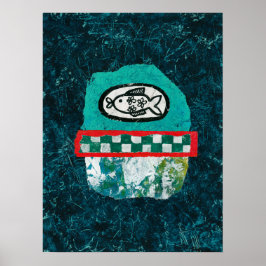 Peixe vai ao mercado, Poster Wall Art