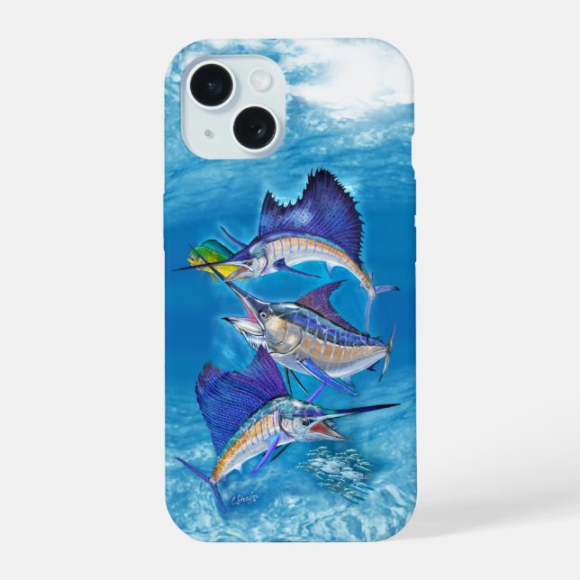 Peixe-vela, Marlin, Maui, transposto pelo oceano (Verso)
