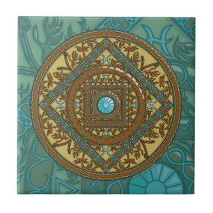 Peixes Azulejo Mandala