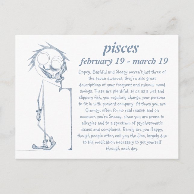 Peixes [ - BitchScope - ] Cartão postal (Frente)