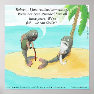 Peixes Confundidos Na Ilha Do Deserto, Poster Funn