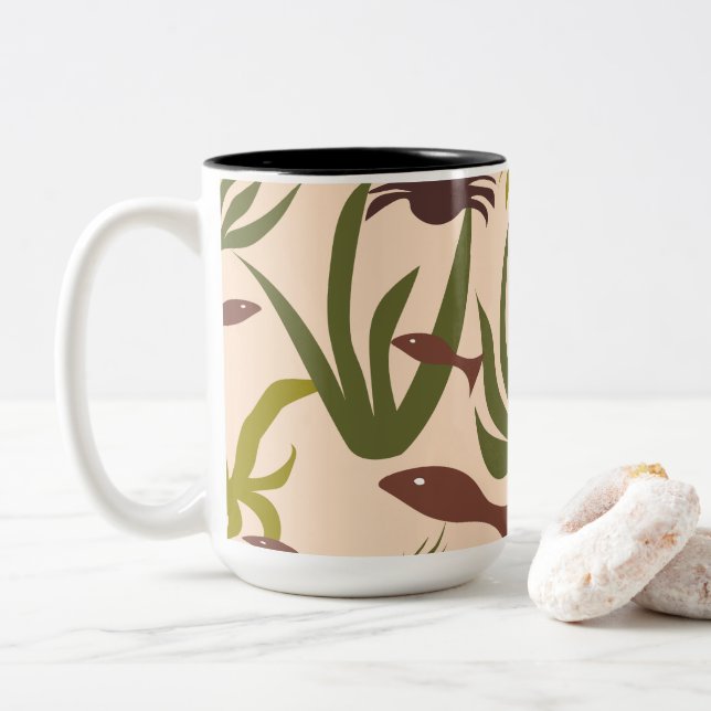 Peixes de sonhos do mar e canecas (Com Donut)