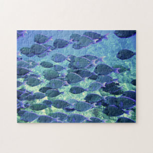 Peixes do azul do quebra-cabeça
