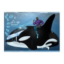 Peixes do Universo Zodiac - Arte de Parede Acrílic