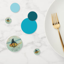 Peixes dourados com espinha de tubarão Confetti