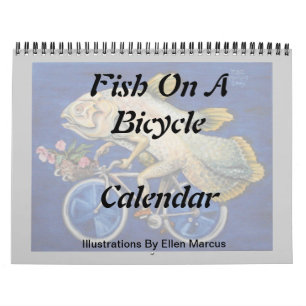 Peixes em um calendário da bicicleta